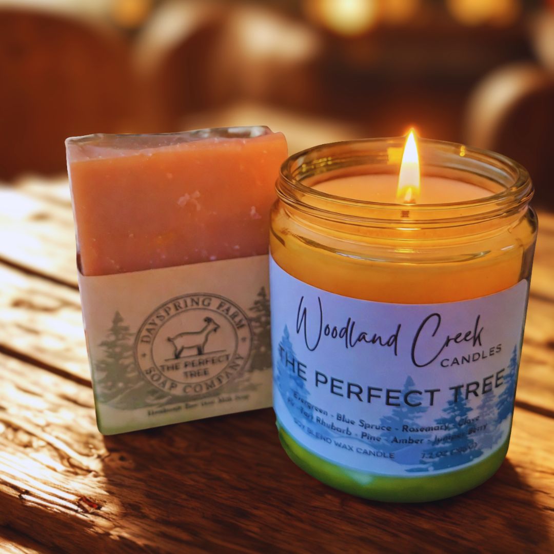 "The Perfect Tree" Artisan Goat Milk Soap and Candle Bundle